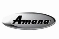 Amana logo in silver oval design