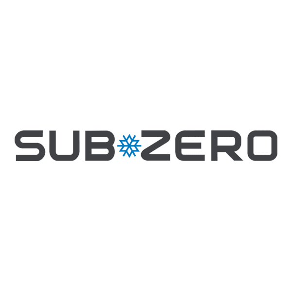 Logo with 'SUBZERO' text featuring a snowflake symbol.